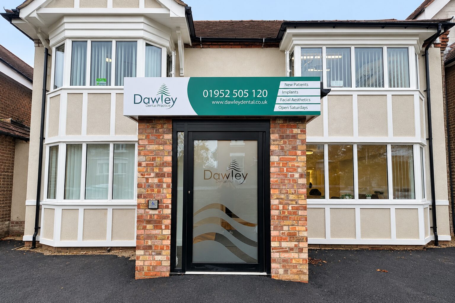 The entrance to Dawley Dental Practice on King Street, Dawley